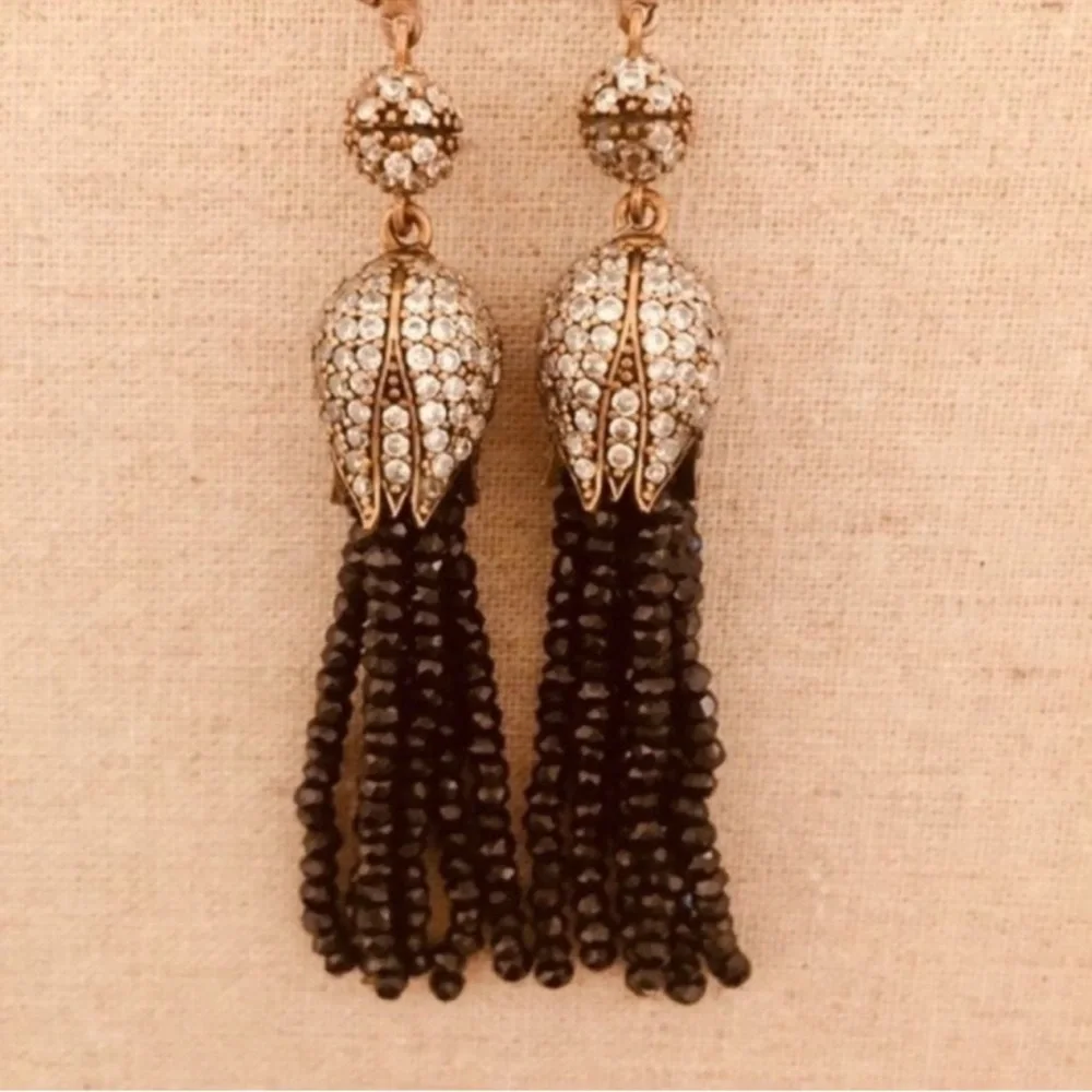 Grand Bazaar | Earrings | Drop Onyx & Cubic Zirconia
